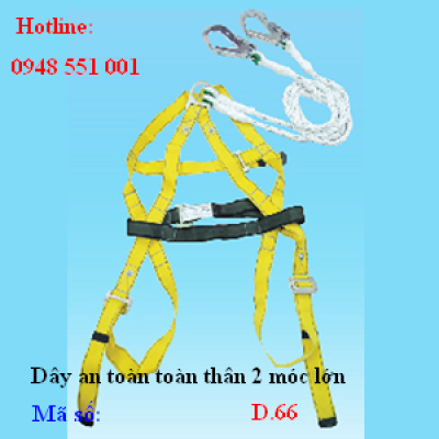 Dây an toàn toàn thân 2 móc lớn