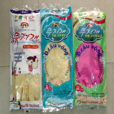Găng tay cao su cầu vồng
